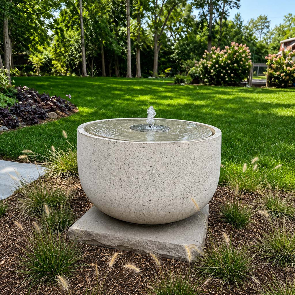 Echo Park Bubbler Fountain in action on patio