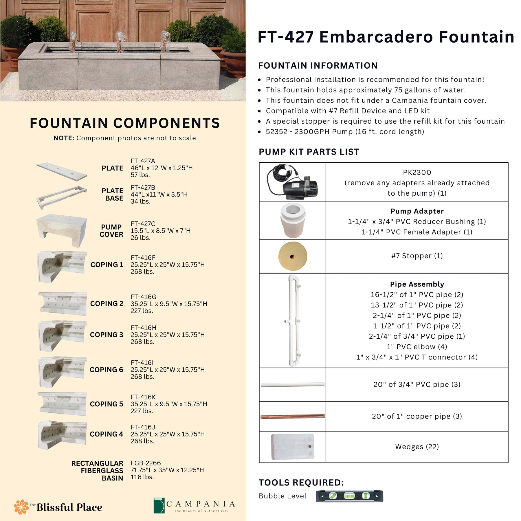 Embarcadero Fountain | Large Modern Rectangular Water Feature — The ...