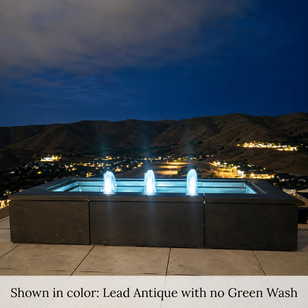 Embarcadero Fountain on concrete in night view.