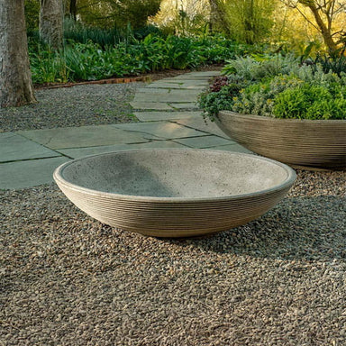 Enso Bowl 30 inch on gravel in the backyard.