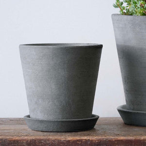 Essential Planter in grey against white background