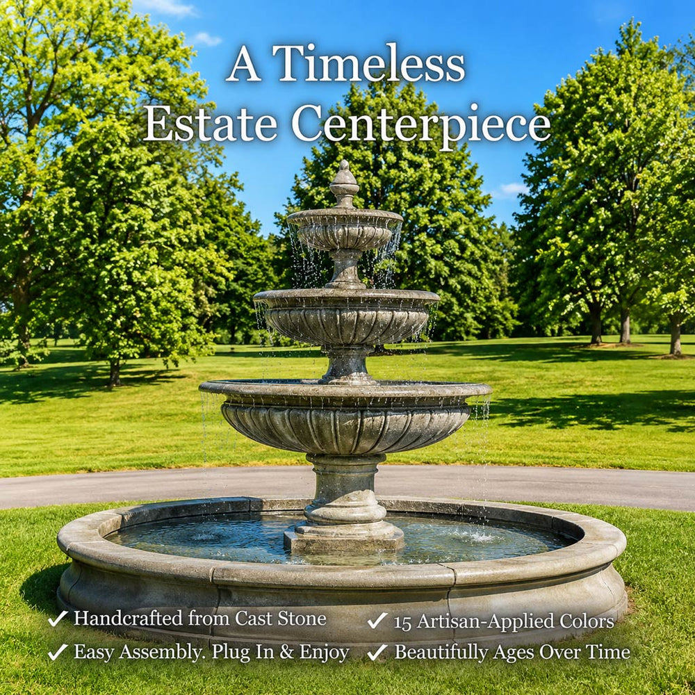 Estate Longvue Fountain a timeless estate centerpiece.