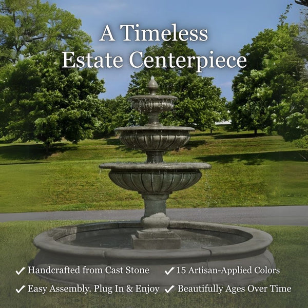 Estate Longvue Fountain a timeless estate centerpiece.