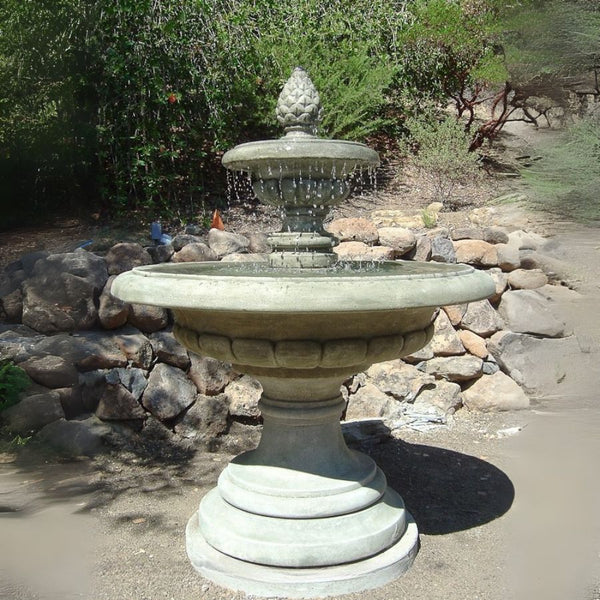 Fontana Grande Fountain in action in the backyard.