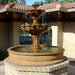 Gardenia Two Tier Fountain on concrete in action.