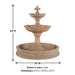 Gardenia Two Tier Pond Fountain with product details.