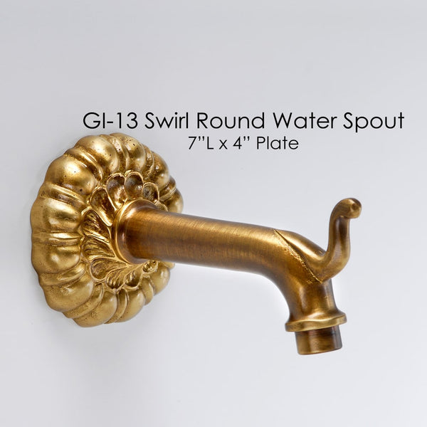 Gi-13 Swirl Round Spout against gray background.