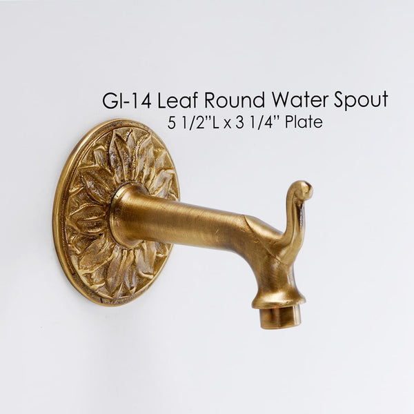 Gi-14 Round Water Spout against gray background.