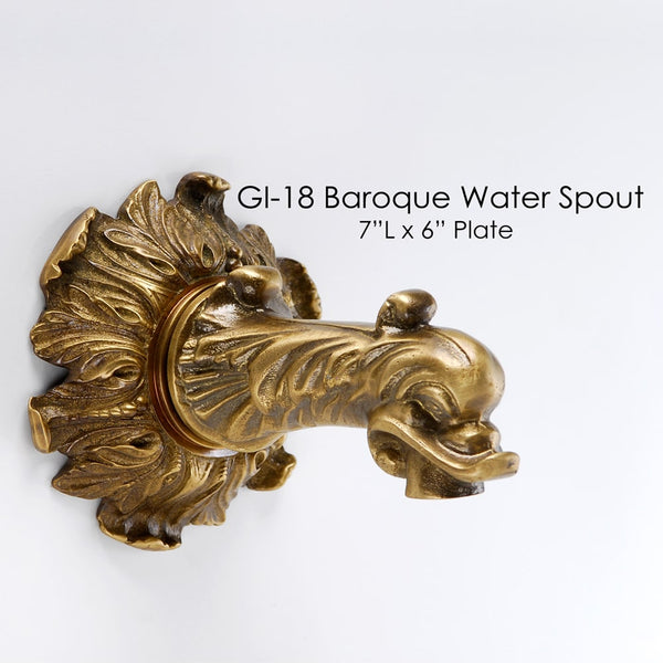 Gi-18 Baroque Water Spout against gray background.