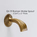 Gi-19 Roman Water Spout against gray background.