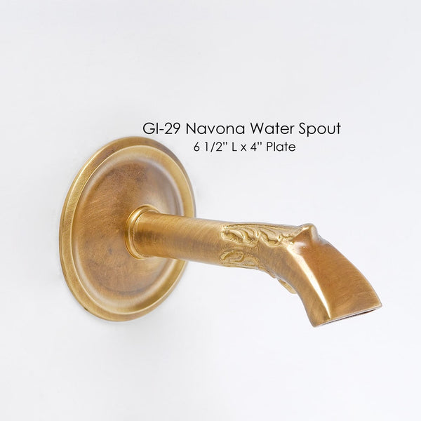 Gi-29 Navona Water Spout against gray background.