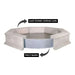 Giannini Octavius Easy Pond Fountain Basin shown with poly basin against white background.