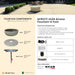 Complete overview of the Girona 4 Fountain with dimensions, weights, pump kit parts, tools, and general info.
