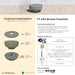 Complete overview of the Girona Fountain with dimensions, weights, pump kit parts, tools, and general info.
