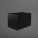 Granada Wide Rectangle Fiberglass Planter in matte black against gray background.