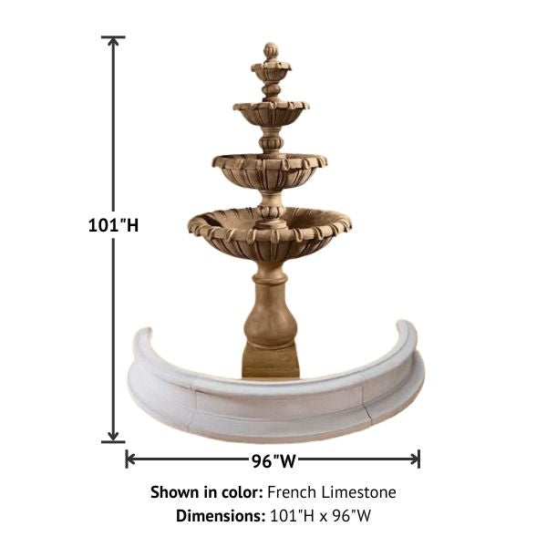 Grand Chateau Four Tier Fountain for Pond with product details.