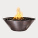 Hammered Copper Fire Bowl 31 against gray background