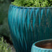 Harlequin Planter - Blue Jade - S/5 upclose