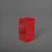 Hollywood Corner Fiberglass Planter in gloss red against gray background.