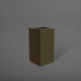Hollywood Corner Fiberglass Planter in matte bronze against gray background.