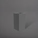 Hollywood Corner Fiberglass Planter in matte gunmetal against gray background.