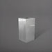 Hollywood Corner Fiberglass Planter in metallic silver against gray background.