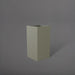 Hollywood Corner Fiberglass Planter in satin beige against gray background.