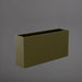 Hollywood Rectangle Fiberglass Planter in matte bronze against gray background