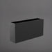 Hollywood Rectangle Fiberglass Planter in matte charcoal against gray background