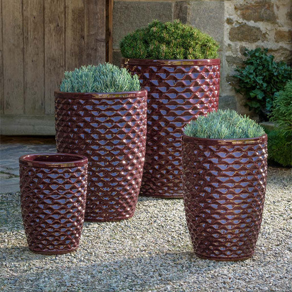 large flower pot planter Campania Honeycomb Planter, Tall, Set of 4 - 8415-1304