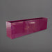 Hudson Extra Long Rectangle Fiberglass Planter in gloss eggplant against gray background.