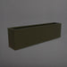 Hudson Extra Long Rectangle Fiberglass Planter in matte bronze against gray background.