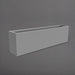 Hudson Extra Long Rectangle Fiberglass Planter in matte cement grey against gray background.