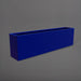 Hudson Extra Long Rectangle Fiberglass Planter in matte cobalt blue against gray background.