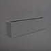 Hudson Extra Long Rectangle Fiberglass Planter in matte gunmetal against gray background.
