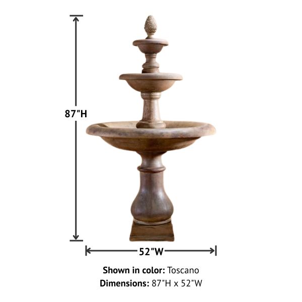 Immanis Newcastle Three Tier Fountain, Tall Spacers with product details.