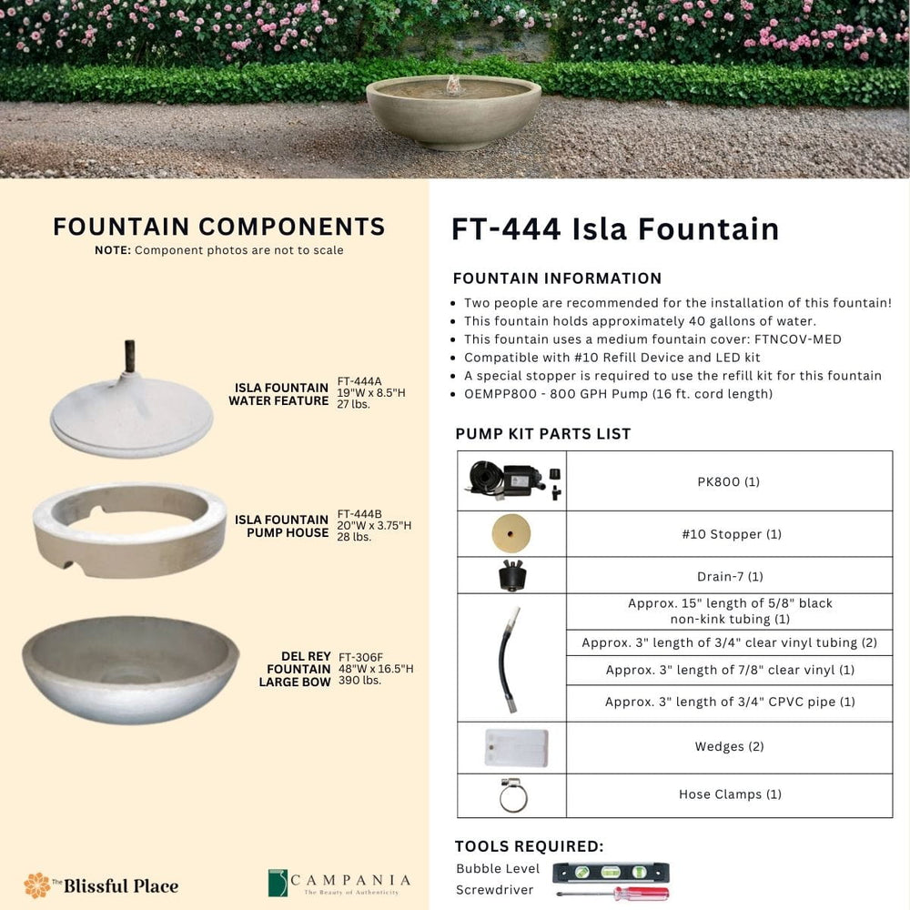 Isla Fountain Info Sheet.