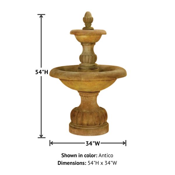 Isola Two Tier Fountain with product details.