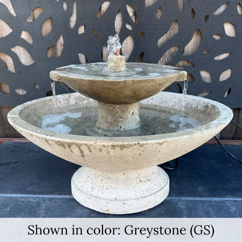 Jensen Oval Fountain on concrete in action