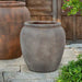 Kampala Jar 21 inch - Sandblasted - S/1  on concrete in backyard