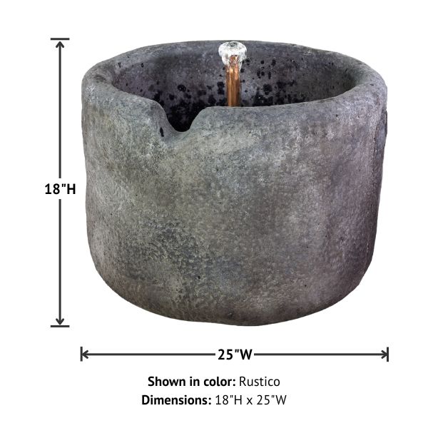 Ladera Trough Fountain with product details.