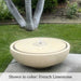 Large Girona Fountain in French LImestone in the backyard upclose.