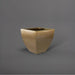 Lima Square Tapered Fiberglass Planter in gloss metallic gold gray background.