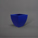 Lima Square Tapered Fiberglass Planter in matte cobalt blue against gray background.