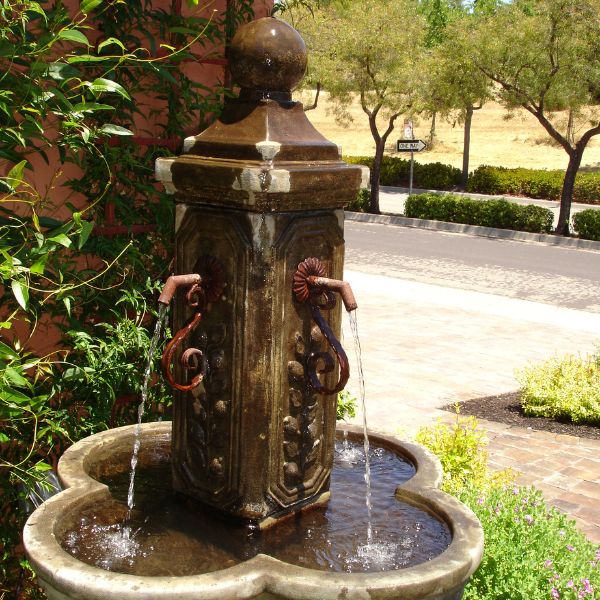 Limone Courtyard Fountain upclose.