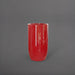 Lisbon Tall Round Tapered Fiberglass Planter in gloss red against gray background.