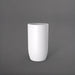 Lisbon Tall Round Tapered Fiberglass Planter in matte bright white against gray background.