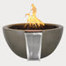 Luna Fire and Water Bowl in ash color agaisnt gray background