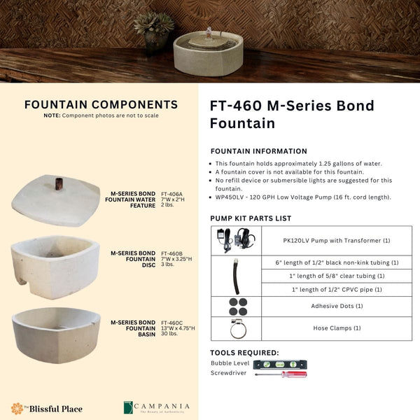 M-Series Bond Fountain Info Sheet.
