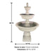 Malibu Three Tier Fountain with product details.